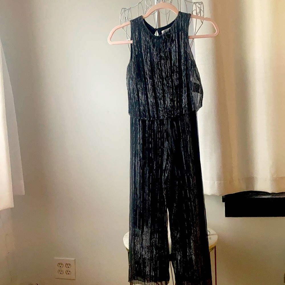 H&M Black and Shiny Silver Jumpsuit